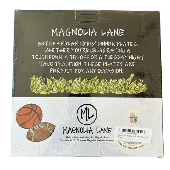 Florida State Seminoles 10.5" Melamine Dinner Plates SET of 4 by Magnolia Lane - Picture 2 of 4